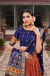Load image into Gallery viewer, Orange Captivating Tussar Silk Patola Printed Lehenga Choli Set ClothsVilla