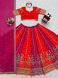 Load image into Gallery viewer, Orange Designer Faux Georgette Lehenga Choli with Thread &amp; Sequin Embroidery and Dupatta – 4 Meter Flair, Fully Stitched ClothsVilla