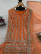 Load image into Gallery viewer, Orange Designer Faux Georgette Sharara Set with Thread &amp; Sequin Work – Fully Stitched ClothsVilla