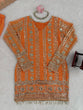 Load image into Gallery viewer, Orange Designer Faux Georgette Sharara Set with Thread &amp; Sequin Work – Fully Stitched ClothsVilla