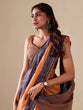 Load image into Gallery viewer, Orange Elegant Banarasi Silk Blend Saree with Zari Woven Border ClothsVilla