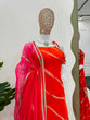 Load image into Gallery viewer, Orange Elegant Digital Print Sharara Set ClothsVilla