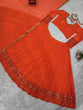 Load image into Gallery viewer, Orange Elegant Faux Georgette Lehenga Choli Set with Thread &amp; Sequin Work ClothsVilla