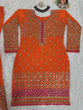 Load image into Gallery viewer, Orange Elegant Georgette Sharara Set