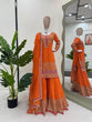 Load image into Gallery viewer, Orange Elegant Georgette Sharara Set
