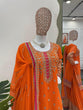 Load image into Gallery viewer, Orange Elegant Georgette Sharara Set