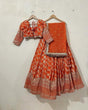 Load image into Gallery viewer, Orange Elegant Jequard Thread &amp; Sequin Work Lehenga Set with Dupatta ClothsVilla