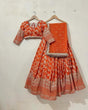 Load image into Gallery viewer, Orange Elegant Jequard Thread &amp; Sequin Work Lehenga Set with Dupatta ClothsVilla