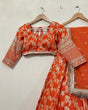 Load image into Gallery viewer, Orange Elegant Jequard Thread &amp; Sequin Work Lehenga Set with Dupatta ClothsVilla