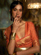 Load image into Gallery viewer, Orange Elegant Kanjivaram Kanchipuram Silk Saree Traditional Grace Clothsvilla