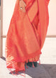 Load image into Gallery viewer, Orange Elegant Soft Banarasi Blended Silk Saree ClothsVilla