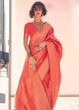 Load image into Gallery viewer, Orange Elegant Soft Banarasi Blended Silk Saree ClothsVilla