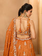 Load image into Gallery viewer, Orange Elegant Tissue Lehenga Choli with Matching Dupatta – Sequins, Stones &amp; Thread Embroidery Festive &amp; Party Wear ClothsVilla