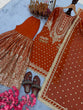 Load image into Gallery viewer, Orange Embroidered Faux Georgette Plazzo Set with Sequins Work &amp; Lace Dupatta ClothsVilla