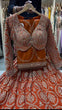 Load image into Gallery viewer, Orange Faux Georgette Semi-Stitched Lehenga Set with Coding Dori &amp; Sequin Work ClothsVilla