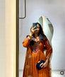 Load image into Gallery viewer, Orange Georgette Embroidered Anarkali Set