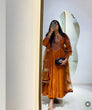 Load image into Gallery viewer, Orange Georgette Embroidered Anarkali Set