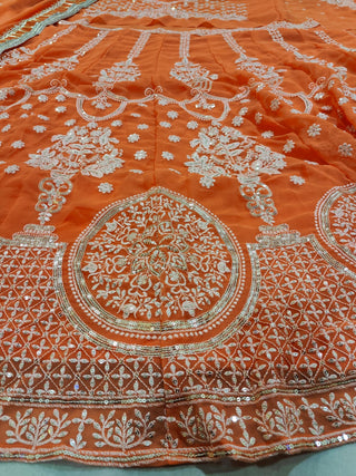 Orange Glow Designer Lehenga Choli ClothsVilla