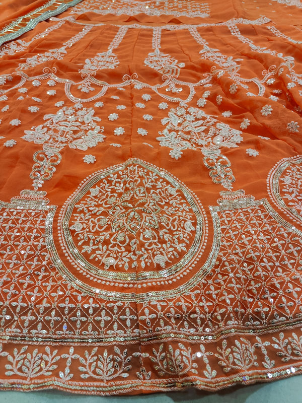 Orange Glow Designer Lehenga Choli ClothsVilla