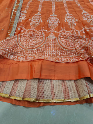 Orange Glow Designer Lehenga Choli ClothsVilla