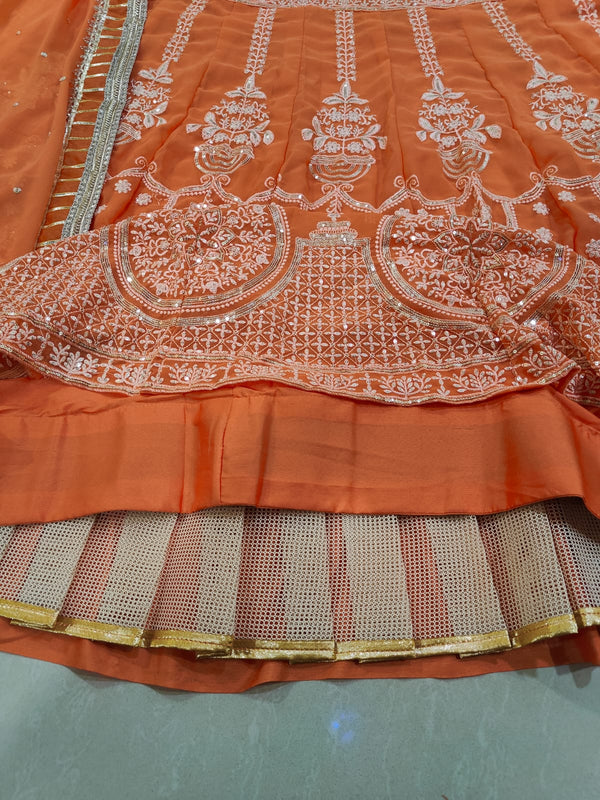 Orange Glow Designer Lehenga Choli ClothsVilla