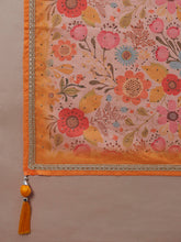 Load image into Gallery viewer, Orange Organza Floral Printed Semi-Stitched Lehenga choli &amp; Dupatta Clothsvilla