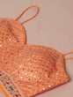 Load image into Gallery viewer, Orange Organza Floral Printed Semi-Stitched Lehenga choli &amp; Dupatta Clothsvilla