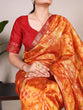 Load image into Gallery viewer, Orange Patola Love Jacquard Silk Saree with Zari Weaving Work &amp; Unstitched Blouse
