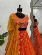 Load image into Gallery viewer, Orange Premium Chinon Semi-Stitched Lehenga Set with 9mm Sequins &amp; Designer Dupatta ClothsVilla