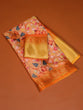 Load image into Gallery viewer, Orange Printed Dola Silk Saree Set for Weddings &amp; Special Occasions ClothsVilla