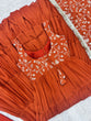 Load image into Gallery viewer, Orange Pure Soft Fox Georgette Anarkali Set with Dupatta &amp; Pant