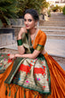 Load image into Gallery viewer, Orange Traditional Paithani Jacquard Silk Lehenga Set with Zari Weaving &amp; Tassel Dupatta – Stitched ClothsVilla
