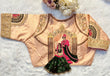 Load image into Gallery viewer, Orange Wedding Wear Blouse in Raspberry Silk with Exquisite Embroidery and Sequins ClothsVilla