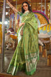 Load image into Gallery viewer, Parrot Elegant Handloom Banarasi Silk Blend Saree with Woven Work &amp; Blouse Piece ClothsVilla