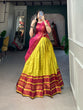 Load image into Gallery viewer, Parrot Green Jacquard Silk Lehenga Choli with Zari Weaving Work ClothsVilla