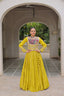 Parrot Green Navratri Special Roman Fabric Lehenga Choli with Kutchi Gamthi & Mirror Work ClothsVilla