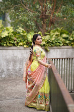 Load image into Gallery viewer, Stunning Parrot Green Paithani Lehenga Choli - Embrace Tradition in Style ClothsVilla