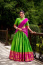 Parrot Green Traditional Poly Cotton Lehenga with Zari Weaving Work & Georgette Embroidered Dupatta – Stitched Lehenga with Unstitched Blouse Clothsvilla