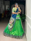 Parrot Paithani Lehenga Set with Batwa ClothsVilla