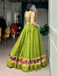 Load image into Gallery viewer, Parrot Zari Grace Cotton Lehenga ClothsVilla