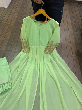 Pista Green Indo-Western Elegance – A Festive Must-Have! ClothsVilla