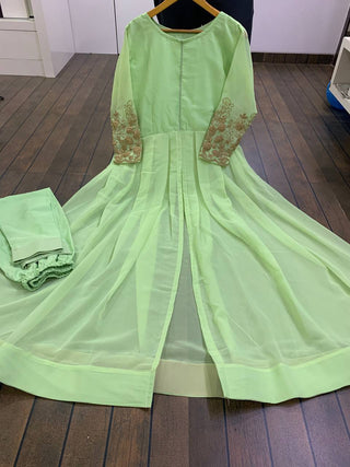 Pista Green Indo-Western Elegance – A Festive Must-Have! ClothsVilla