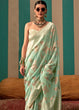 Load image into Gallery viewer, Pastel Sky Woven Cotton Silk Blend Linen Saree with Unstitched Blouse ClothsVilla