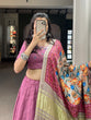 Load image into Gallery viewer, Peach Color Plain With Gotta Patti Cotton Lehenga Choli ClothsVilla