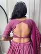 Load image into Gallery viewer, Peach Color Plain With Gotta Patti Cotton Lehenga Choli ClothsVilla