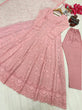 Load image into Gallery viewer, Peach Designer Georgette Gown ClothsVilla