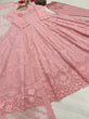 Load image into Gallery viewer, Peach Designer Georgette Gown ClothsVilla