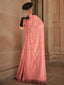 Peach Elegant Banarasi Silk Blend Woven Saree with Tassel Detailing ClothsVilla