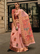 Load image into Gallery viewer, Peach Elegant Banarasi Silk Blend Woven Saree with Unstitched Blouse Piece ClothsVilla