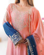Load image into Gallery viewer, Peach Elegant Chinon Silk Ensemble – Top, Plazo &amp; Dupatta ClothsVilla